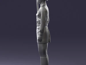 000109 Soviet Guard Soldier with Helmet and Medals 0116 3dp 3D Print Model