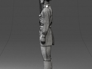 000109 Soviet Guard Soldier with Helmet and Medals 0116 3dp 3Dプリントモデル