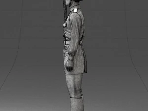 000109 Soviet Guard Soldier with Helmet and Medals 0116 3dp 3D Print Model