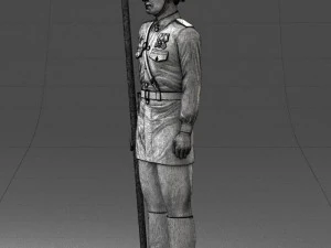 000109 Soviet Guard Soldier with Helmet and Medals 0116 3dp 3D Print Model