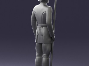 000110 Smiling Soviet Heroic Soldier in Parade Stance 0116 Model 3D