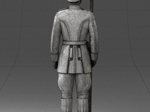 000110 Smiling Soviet Heroic Soldier in Parade Stance 0116 Model 3D