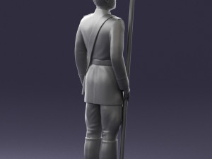 000111 Soviet Officer in Parade Uniform 0116 3D Модель