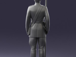 000111 Soviet Officer in Parade Uniform 0116 3D Модель