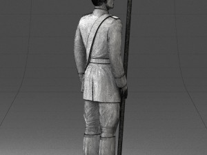 000111 Soviet Officer in Parade Uniform 0116 3D Модель