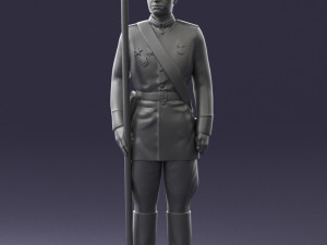 000111 Soviet Officer in Parade Uniform 0116 3dp 3D Print Model