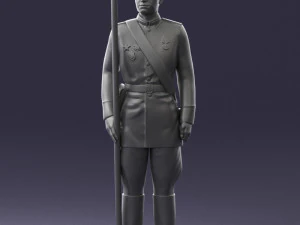 000111 Perwira Soviet berseragam Parade 0116 3dp Model Cetak 3D