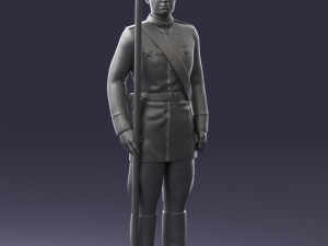 000111 Soviet Officer in Parade Uniform 0116 3dp Modelo de impresión 3D