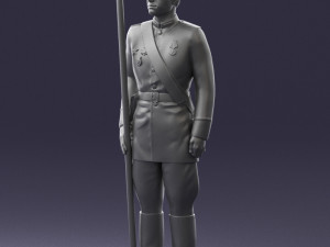000111 Soviet Officer in Parade Uniform 0116 3dp Modelo de impresión 3D