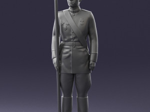 000111 Soviet Officer in Parade Uniform 0116 3dp Modelo de impresión 3D