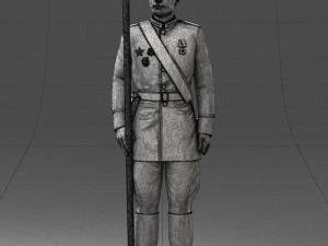 000111 Soviet Officer in Parade Uniform 0116 3dp Modelo de impresión 3D
