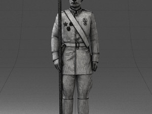 000111 Soviet Officer in Parade Uniform 0116 3dp Modelo de impresión 3D