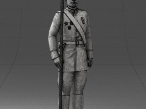 000111 Soviet Officer in Parade Uniform 0116 3dp Modelo de impresión 3D