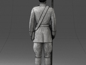 000111 Soviet Officer in Parade Uniform 0116 3dp Modelo de impresión 3D