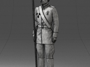 000111 Soviet Officer in Parade Uniform 0116 3dp Modelo de impresión 3D