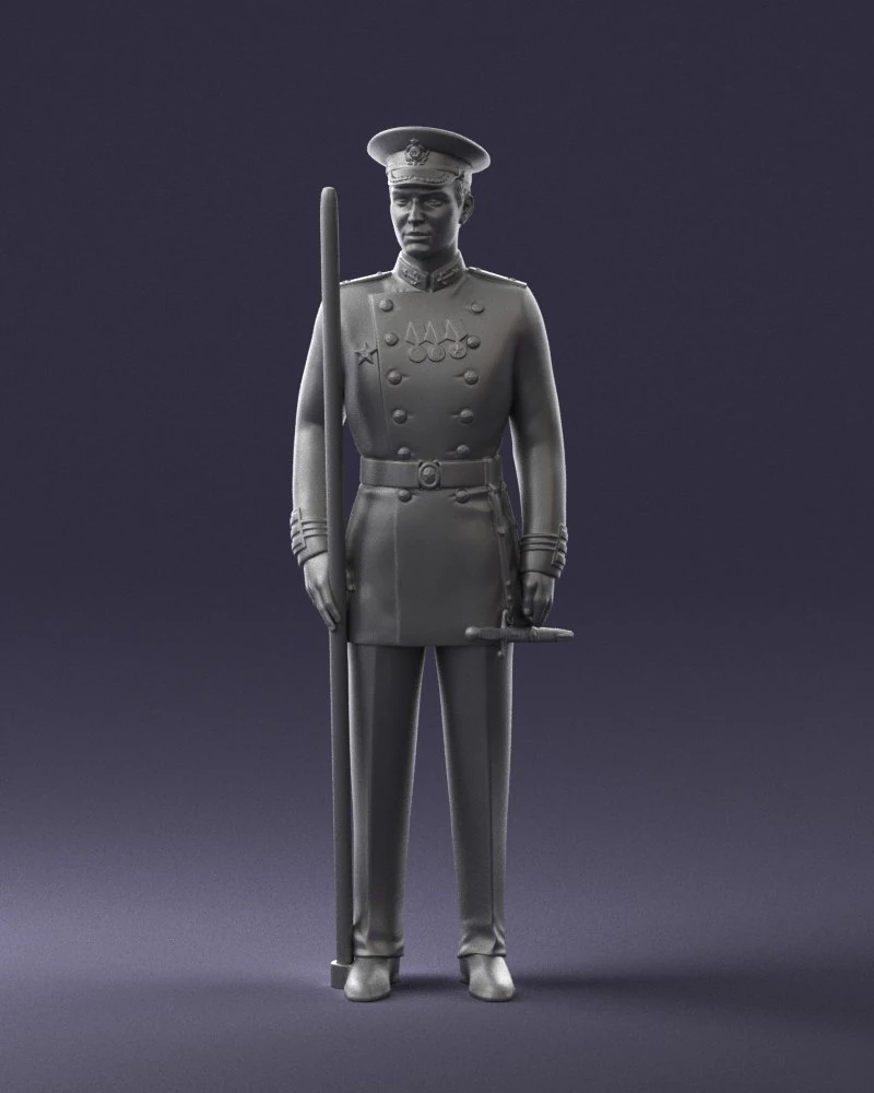 000112 Soviet Naval Officer in Parade Dress 0116 3D Print Model .c4d .max .obj .3ds .fbx .stl .blend 