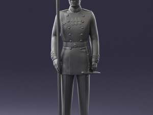 000112 Soviet Naval Officer in Parade Dress 0116 3D Print Model