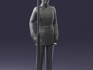 000112 Soviet Naval Officer in Parade Dress 0116 Modello di stampa 3D