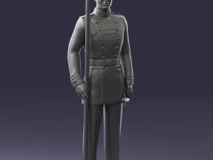 000112 Soviet Naval Officer in Parade Dress 0116 3D Print Model