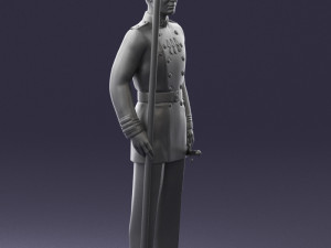 000112 Soviet Naval Officer in Parade Dress 0116 Modello di stampa 3D
