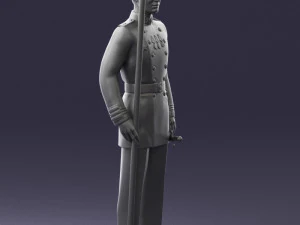 000112 Soviet Naval Officer in Parade Dress 0116 3D Print Model