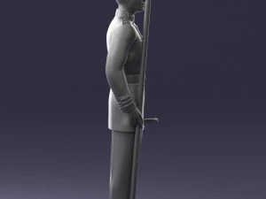 000112 Soviet Naval Officer in Parade Dress 0116 3D Print Model