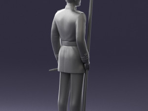 000112 Soviet Naval Officer in Parade Dress 0116 Modello di stampa 3D