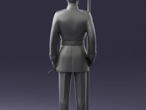 000112 Soviet Naval Officer in Parade Dress 0116 3D Print Model