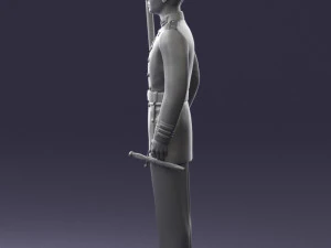 000112 Soviet Naval Officer in Parade Dress 0116 3D Print Model