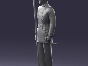 000112 Soviet Naval Officer in Parade Dress 0116 Modello di stampa 3D
