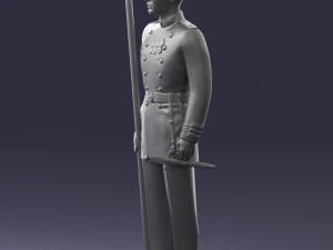 000112 Soviet Naval Officer in Parade Dress 0116 3D Print Model