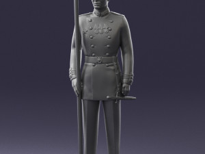 000112 Soviet Naval Officer in Parade Dress 0116 Modello di stampa 3D