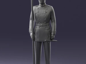 000112 Soviet Naval Officer in Parade Dress 0116 3D Print Model