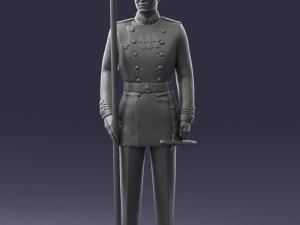 000112 Soviet Naval Officer in Parade Dress 0116 3D Print Model