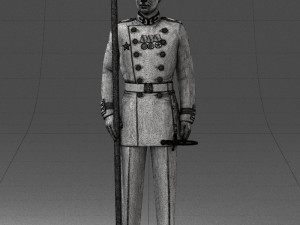 000112 Soviet Naval Officer in Parade Dress 0116 Modello di stampa 3D