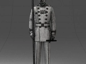 000112 Soviet Naval Officer in Parade Dress 0116 3D Print Model
