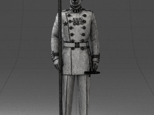 000112 Soviet Naval Officer in Parade Dress 0116 Modello di stampa 3D