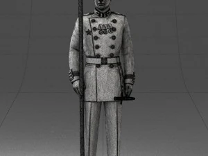 000112 Soviet Naval Officer in Parade Dress 0116 3D Print Model