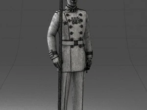 000112 Soviet Naval Officer in Parade Dress 0116 3D Print Model