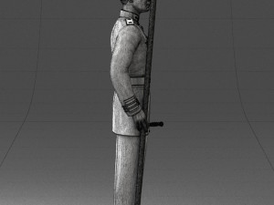 000112 Soviet Naval Officer in Parade Dress 0116 Modello di stampa 3D