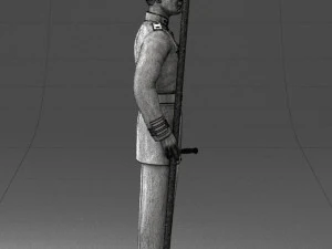 000112 Soviet Naval Officer in Parade Dress 0116 3D Print Model