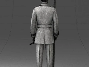 000112 Soviet Naval Officer in Parade Dress 0116 3D Print Model