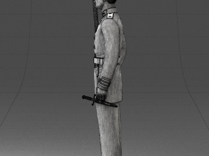 000112 Soviet Naval Officer in Parade Dress 0116 Modello di stampa 3D