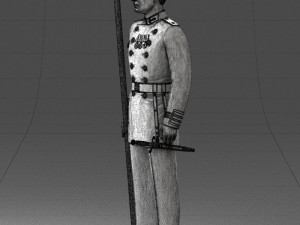 000112 Soviet Naval Officer in Parade Dress 0116 Modello di stampa 3D