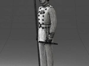000112 Soviet Naval Officer in Parade Dress 0116 3D Print Model