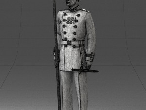 000112 Soviet Naval Officer in Parade Dress 0116 Modello di stampa 3D