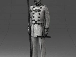 000112 Soviet Naval Officer in Parade Dress 0116 3D Print Model