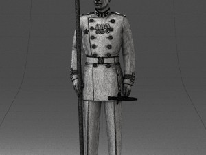 000112 Soviet Naval Officer in Parade Dress 0116 Modello di stampa 3D