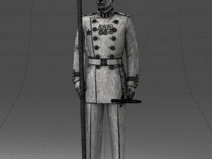 000112 Soviet Naval Officer in Parade Dress 0116 3D Print Model