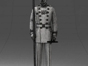 000112 Soviet Naval Officer in Parade Dress 0116 3D Print Model